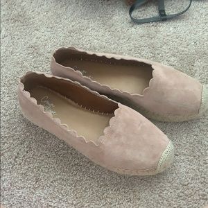 Pink Suede Slip Ons